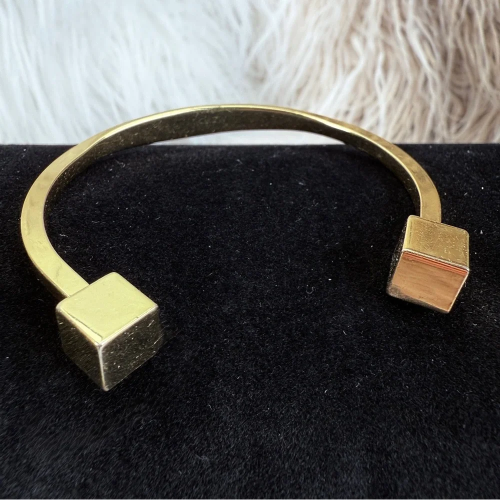J. Crew Classic Moderist Goldtone Cuff Bracelet